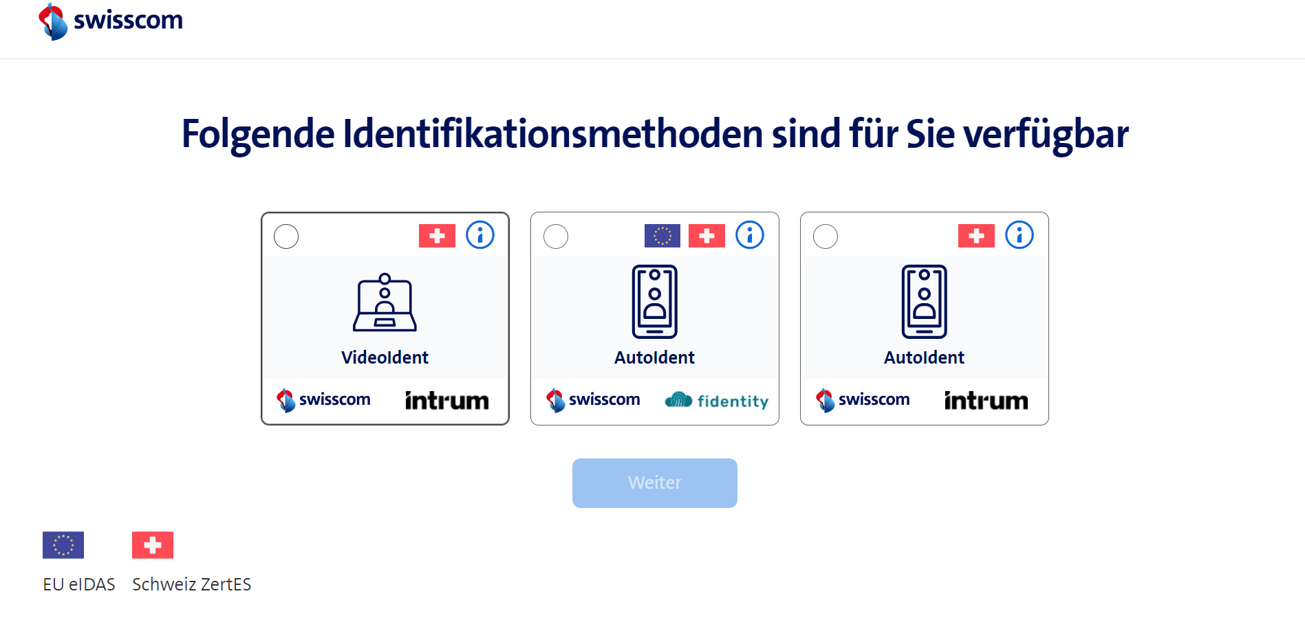 Ident-Verfahren für eIDAS e-Signatur | Swisscom Trust Services
