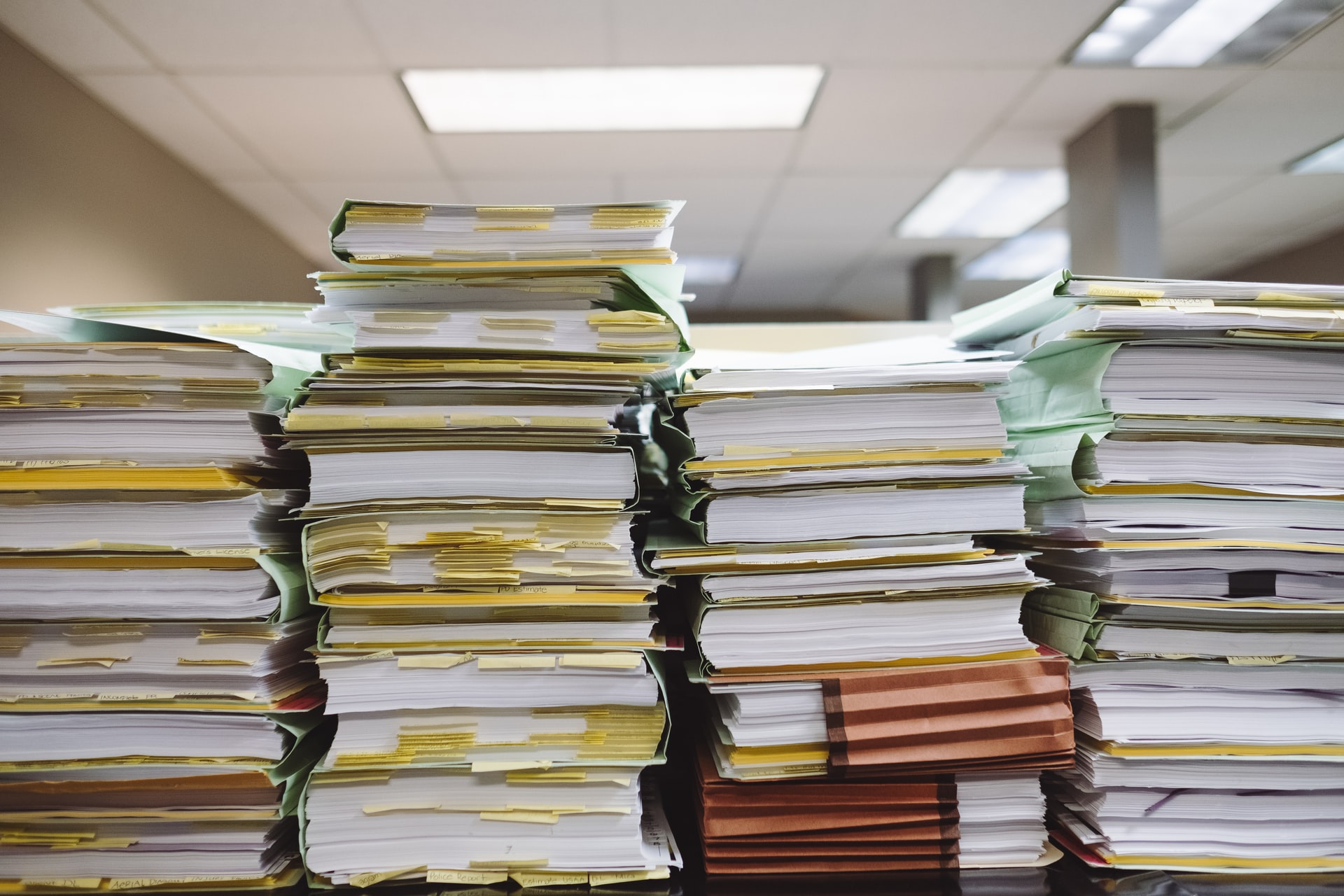 Piles of paper-based contracts - a challenge